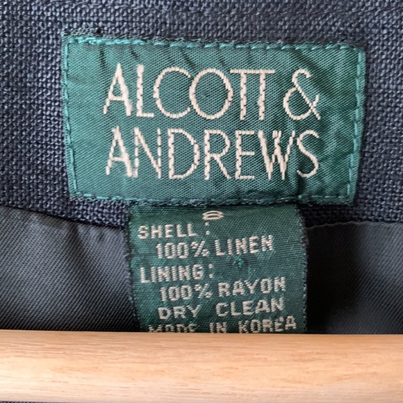 100% Linen Blazer size 8 Alcott and Andrews Vintage minimalist vibe - Picture 3 of 5